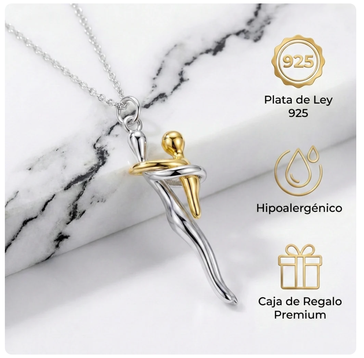 Collar abrazo eterno a mamá